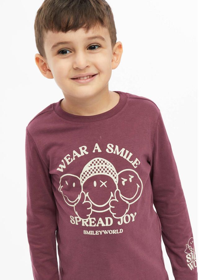 S.Oliver longsleeve met print aubergine - Foto 2