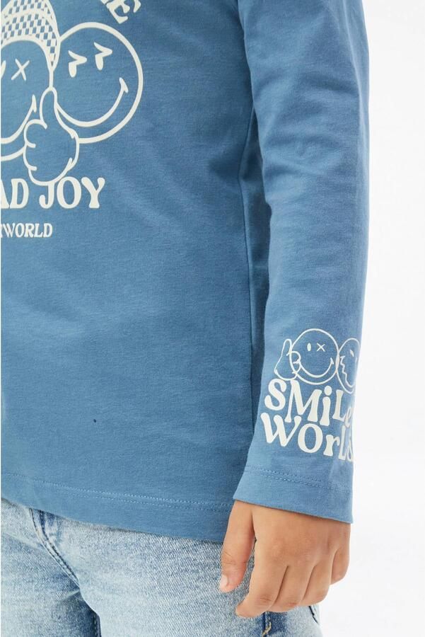 S.Oliver longsleeve met print blauw