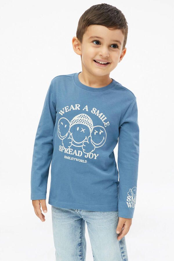 S.Oliver longsleeve met print blauw - Foto 3