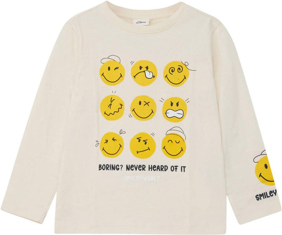 S.Oliver longsleeve met print ecru