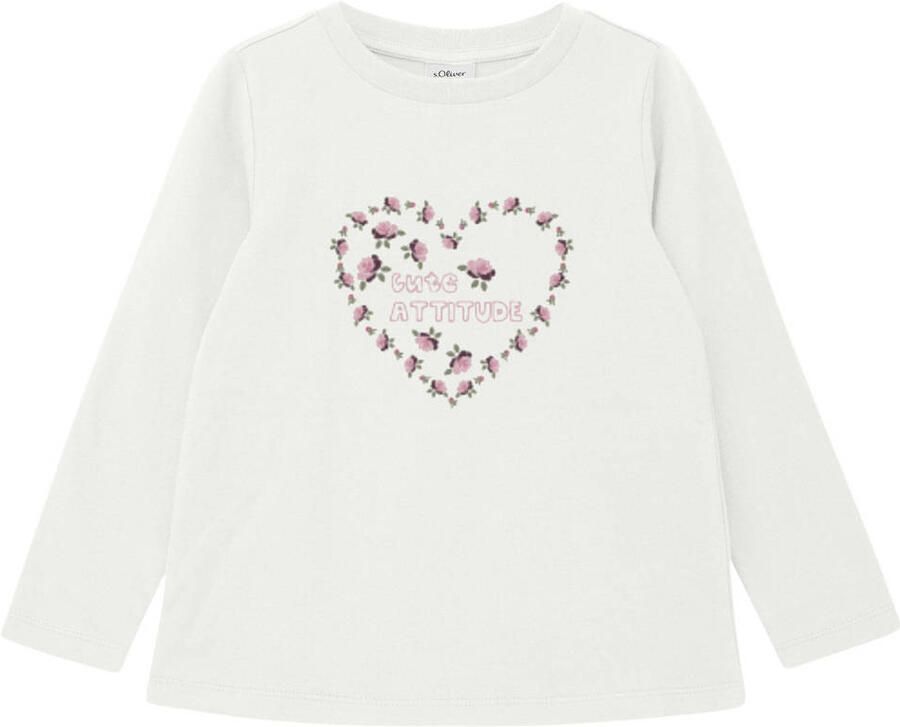 S.Oliver longsleeve met print ecru