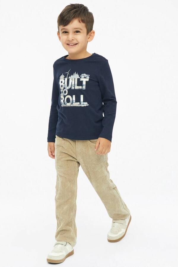 S.Oliver longsleeve met print en tekst marine Jongens Katoen Ronde hals - Foto 3