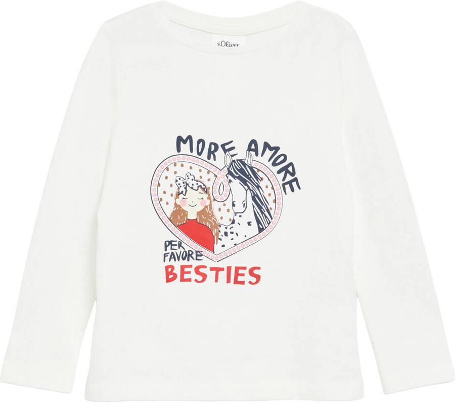 S.Oliver longsleeve met print wit