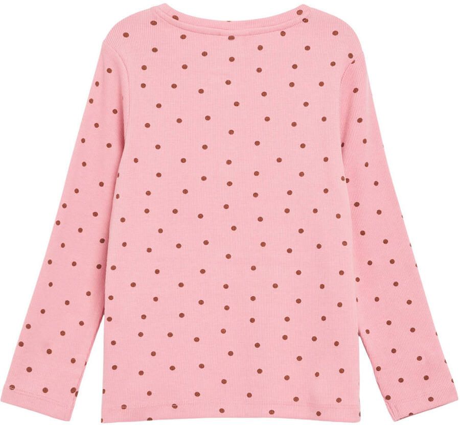 S.Oliver longsleeve met stippen roze