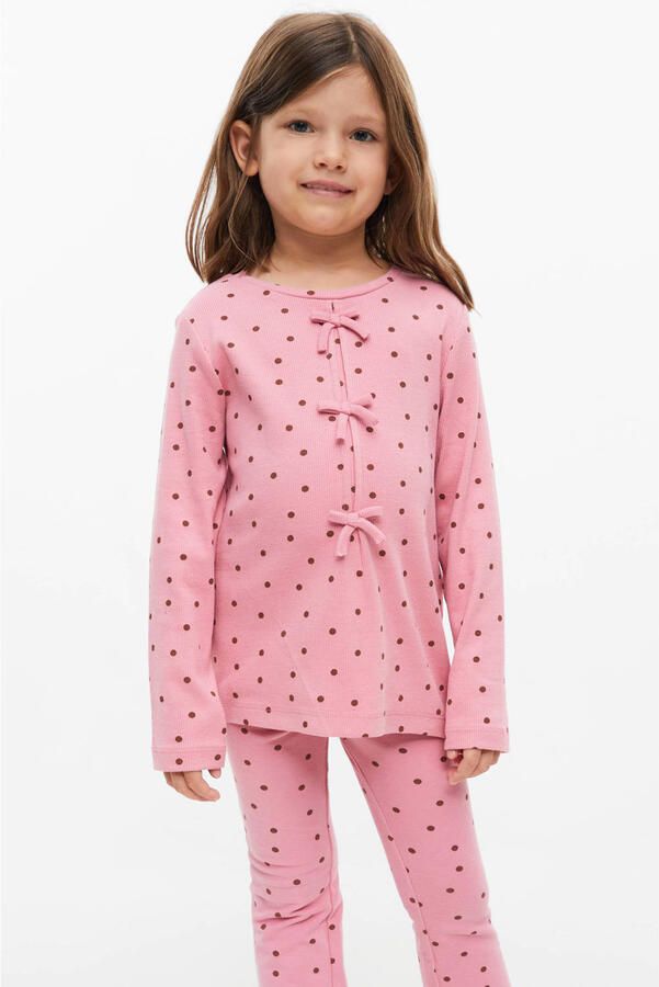 S.Oliver longsleeve met stippen roze