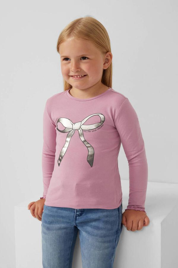 S.Oliver RED LABEL Regular fit shirt met lange mouwen van katoenmix