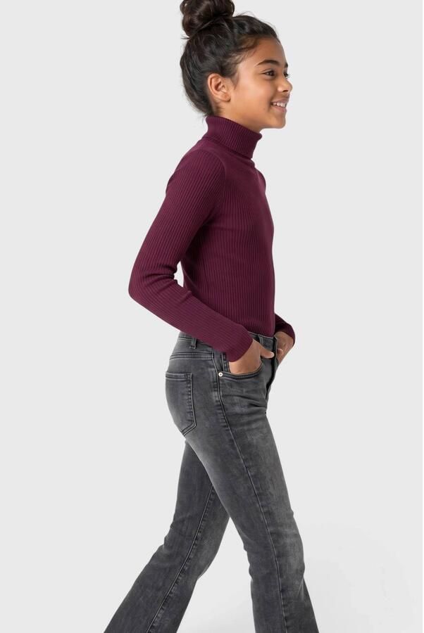 S.Oliver longsleeve paars Meisjes Katoen Col Effen - Foto 2
