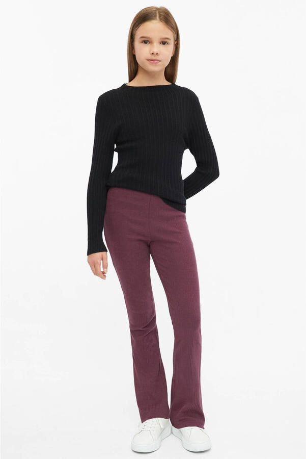 S.Oliver longsleeve zwart Meisjes Viscose Opstaande kraag Effen - Foto 2
