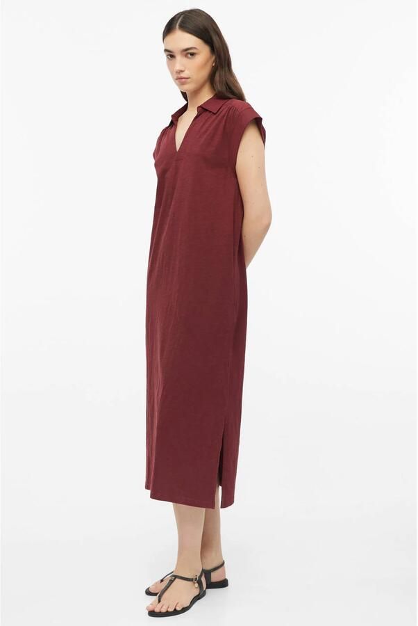 S.Oliver midi jurk donkerrood - Foto 3