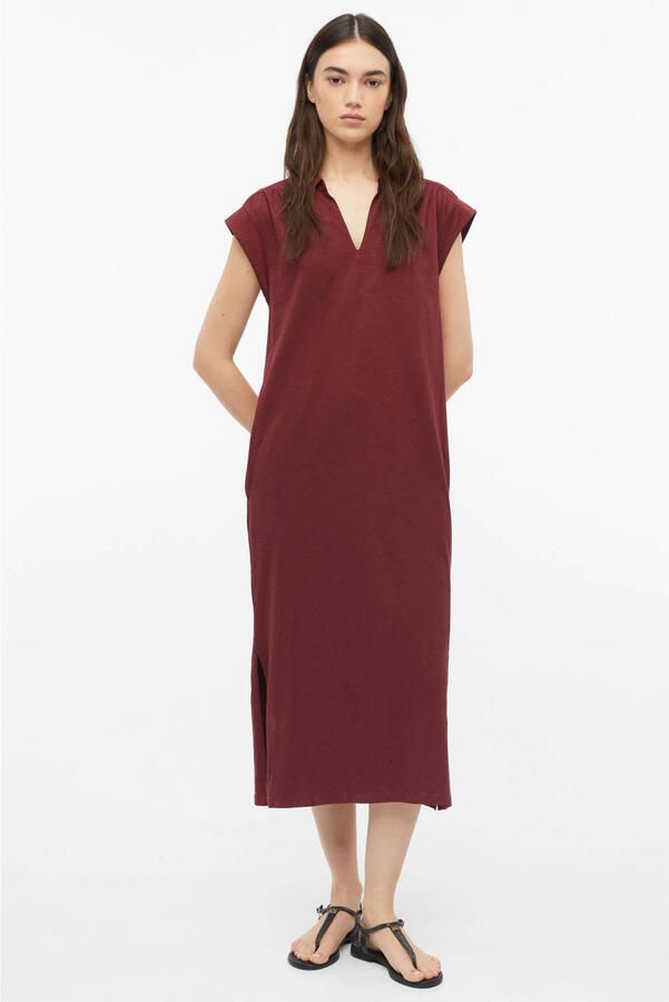 S.Oliver midi jurk donkerrood
