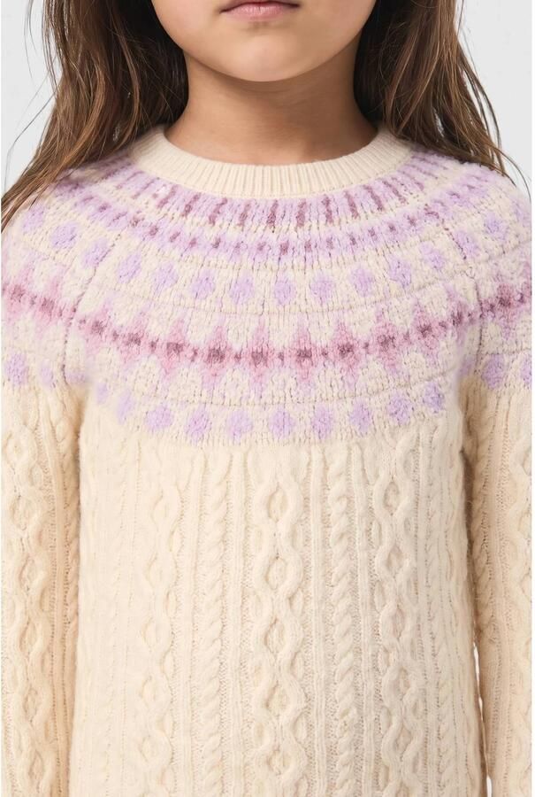 S.Oliver midi jurk ecru Meisjes Polyester Ronde hals Effen - Foto 2