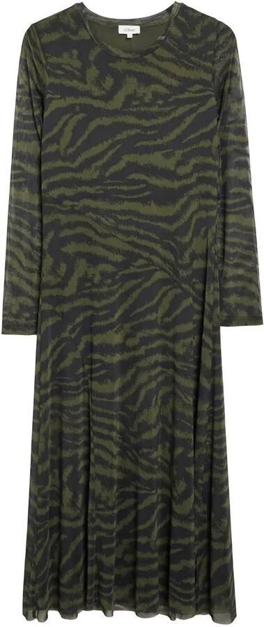 S.Oliver midi jurk met print kaki