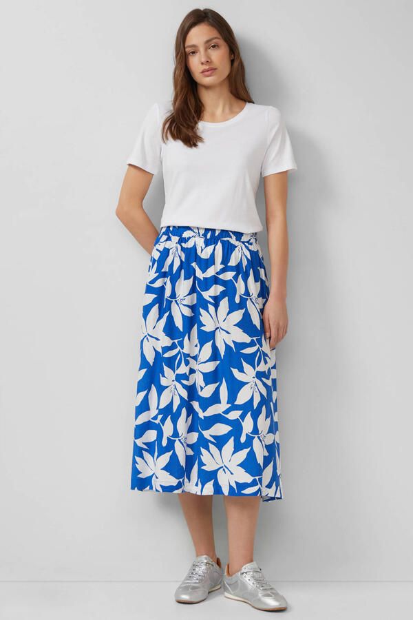 S.Oliver RED LABEL relaxed fit uitlopende midi-rok van viscosemix