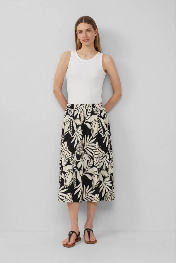 S.Oliver midi rok zwart