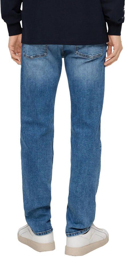 S.Oliver BLACK LABEL Slim fit jeans met contrastnaden model 'NELIO'