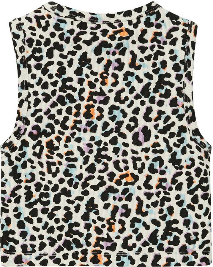 S.Oliver RED LABEL Junior Geribde tanktop van ribstof en met grafisch patroon - Foto 3
