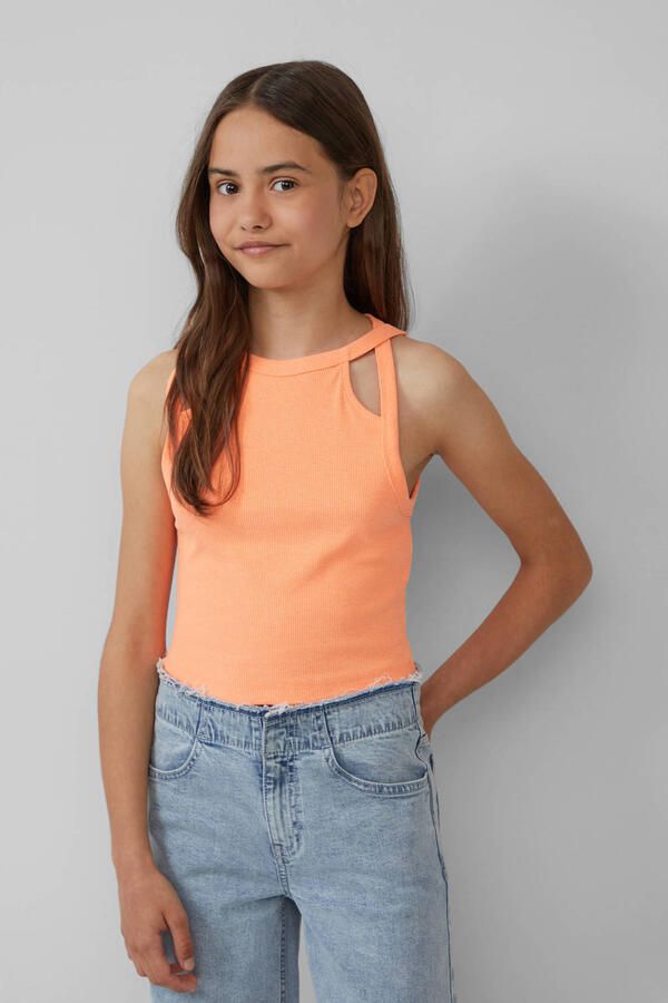 S.Oliver RED LABEL Slim fit tanktop met cut-outs