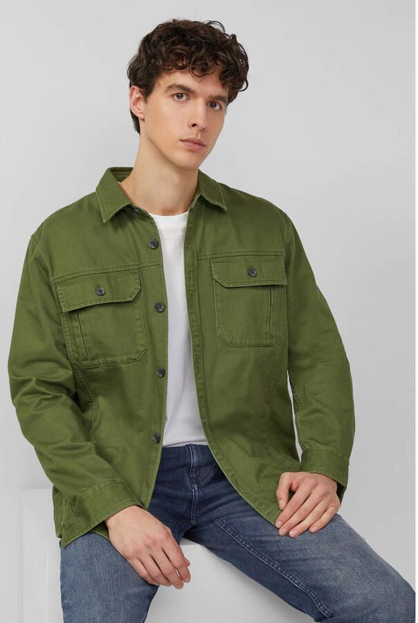 S.Oliver overshirt donkergroen