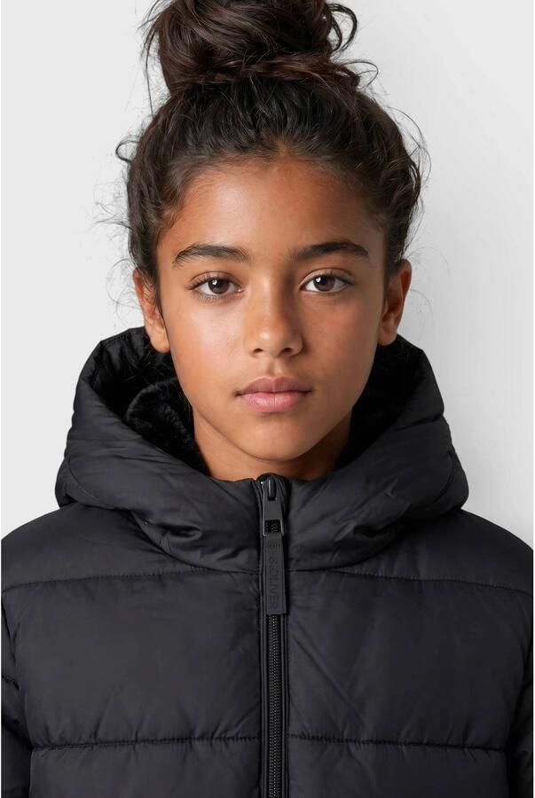 S.Oliver pied-de-poule winterjas zwart Meisjes Polyester Capuchon Pied de Poule - Foto 2