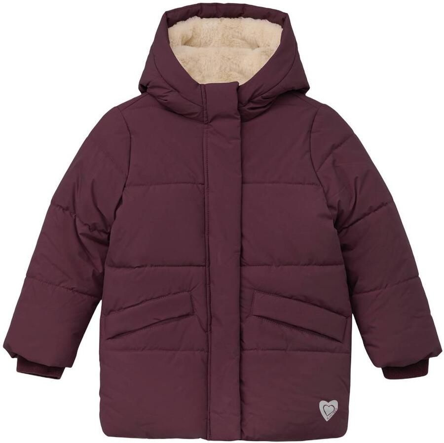 S.Oliver pufferjas bordeauxrood Meisjes Polyester Capuchon Effen