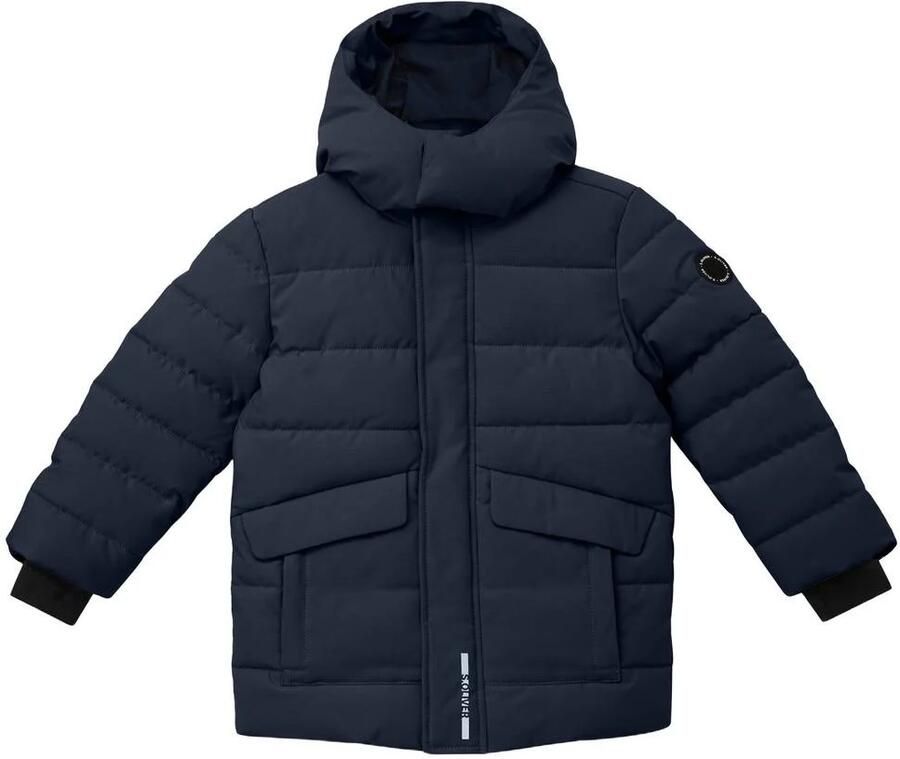 S.Oliver pufferjas donkerblauw Jongens Polyester Capuchon Effen