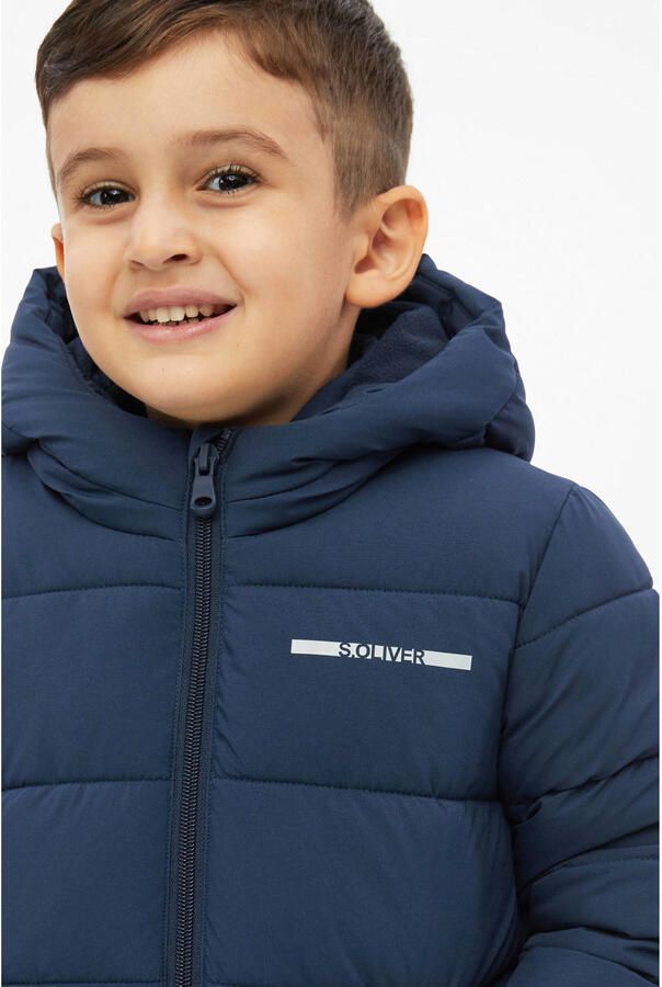 S.Oliver pufferjas marineblauw Jongens Polyester Capuchon Effen - Foto 2