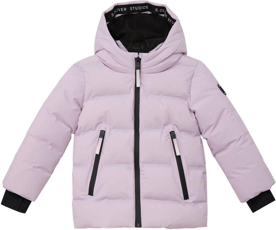 S.Oliver pufferjas roze Meisjes Polyester Capuchon Effen