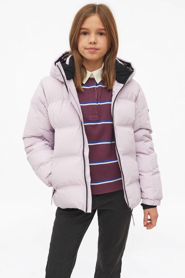 S.Oliver pufferjas roze Meisjes Polyester Capuchon Effen