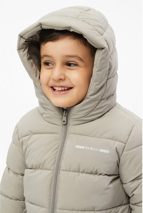 S.Oliver pufferjas zand Beige Jongens Polyester Capuchon Effen - Foto 2