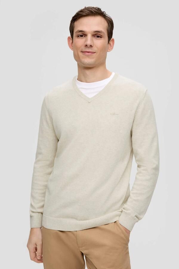 S.Oliver RED LABEL Gebreide pullover met V-hals - Foto 2