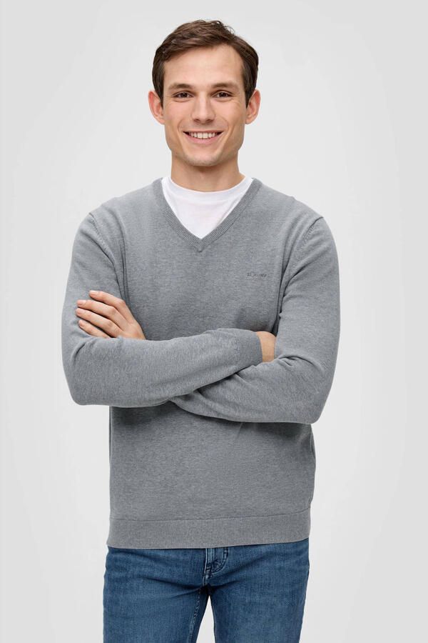 S.Oliver RED LABEL Gebreide pullover met V-hals - Foto 2