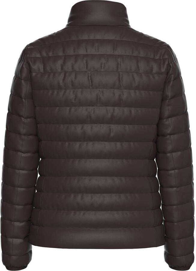 S.Oliver quilted gewatteerde jas donkerbruin