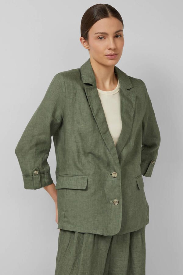 S.Oliver regular blazer met linnen - Foto 2