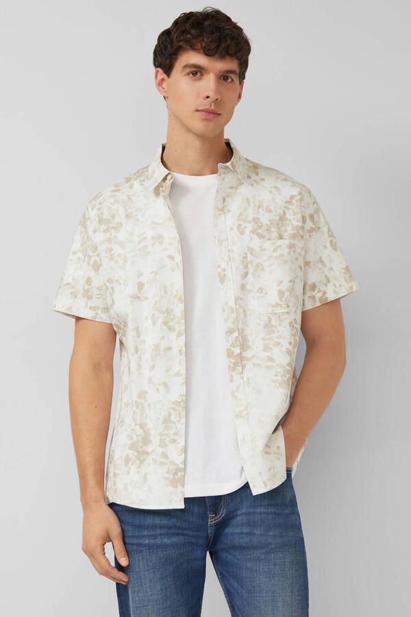S.Oliver regular casual overhemd beige