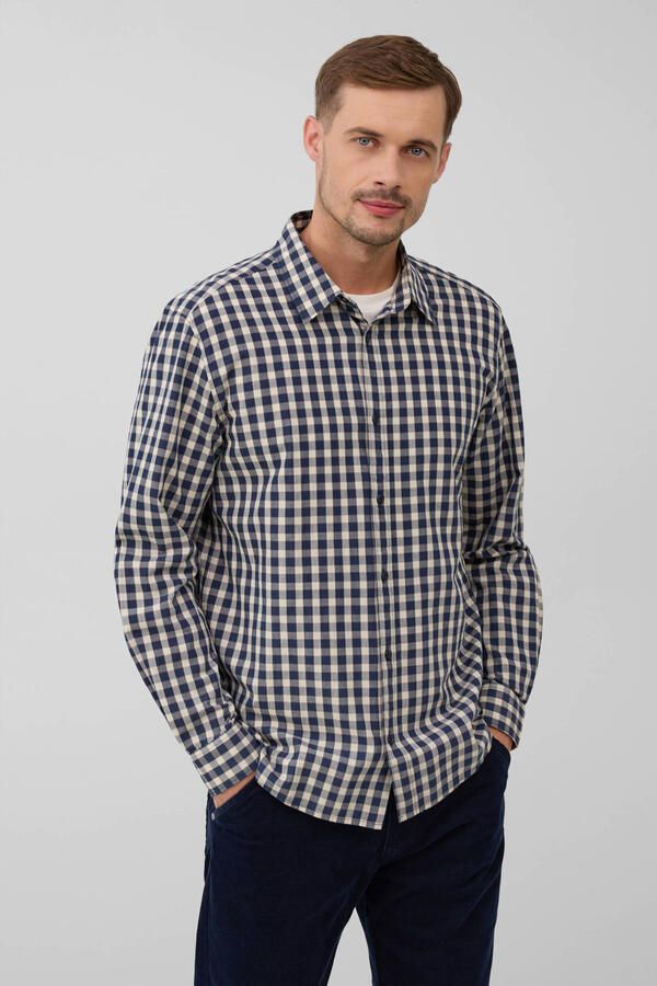 S.Oliver Overhemd met lange mouwen met ruitpatroon - Foto 2