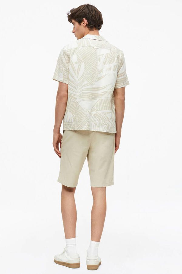 S.Oliver regular casual overhemd met linnen beige - Foto 2
