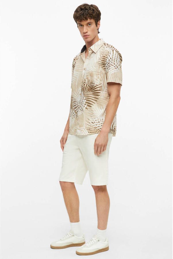 S.Oliver regular fit casual overhemd met print beige - Foto 3