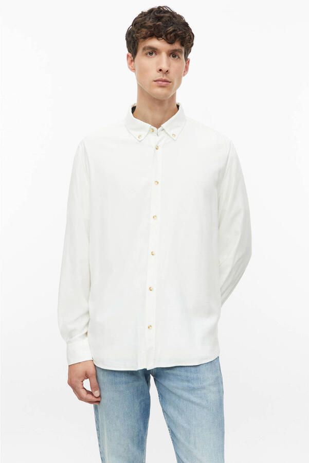 S.Oliver regular fit casual overhemd wit