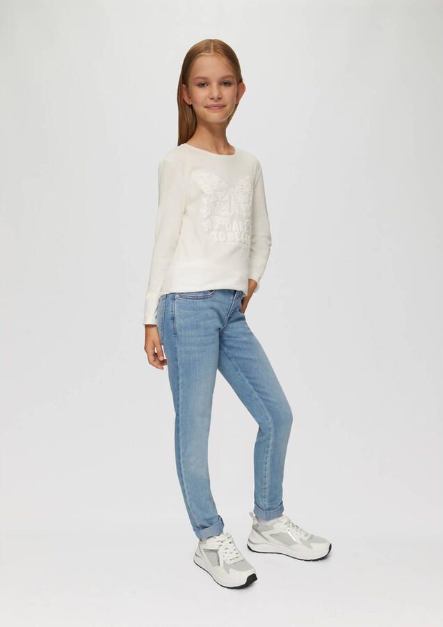 S.Oliver RED LABEL Regular fit jeans van katoenmix en smalle pijpen model 'SURI'