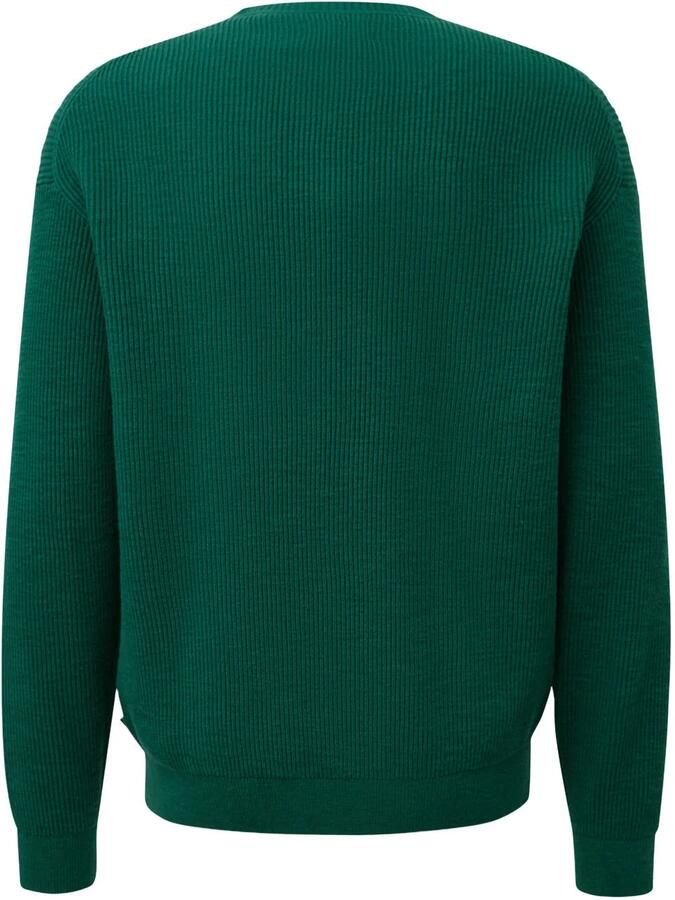 S.Oliver regular fit katoenen gebreide trui groen - Foto 2