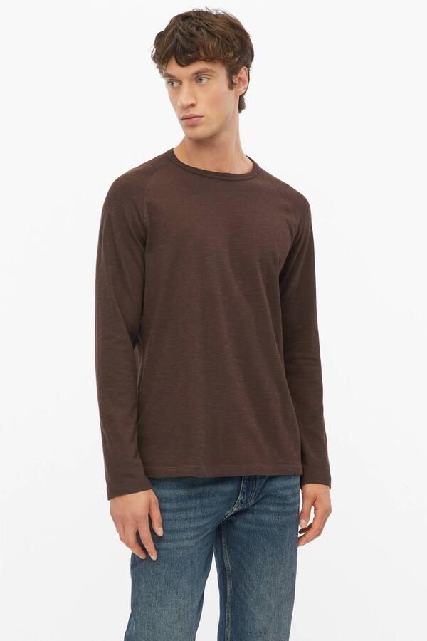S.Oliver regular fit longsleeve donkerbruin