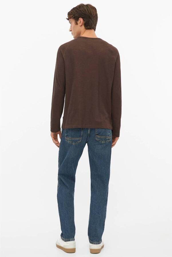 S.Oliver regular fit longsleeve donkerbruin - Foto 3