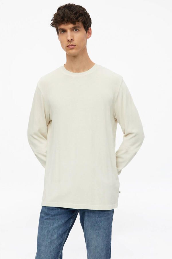 S.Oliver regular fit longsleeve ecru