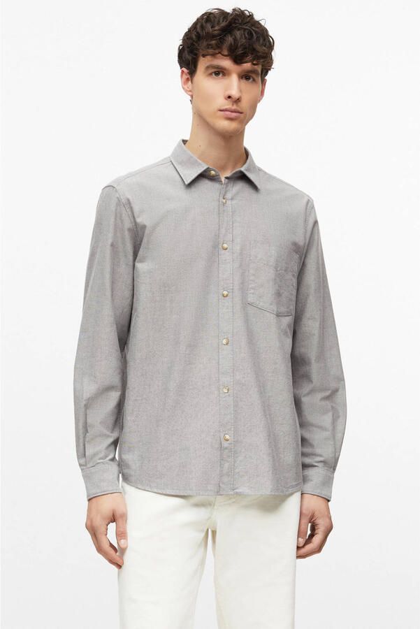 S.Oliver regular fit overhemd grijs