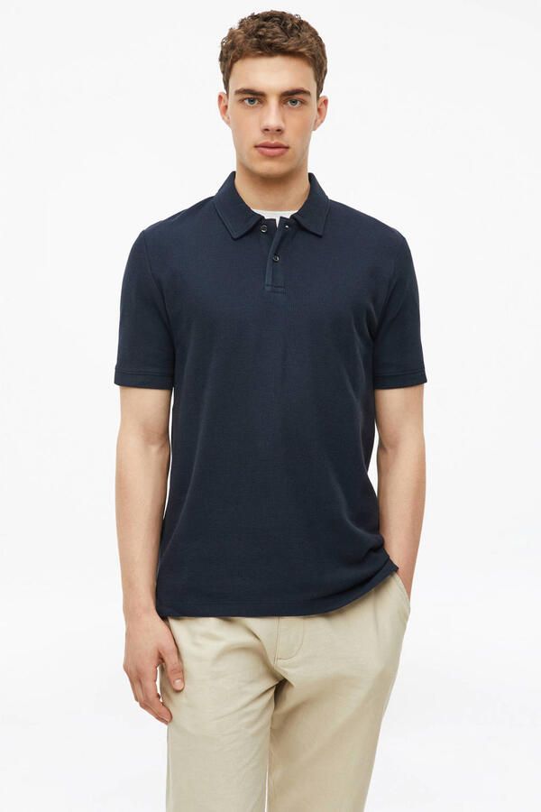 S.Oliver regular fit polo blauwzwart