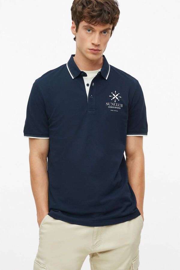 S.Oliver regular fit polo blauwzwart - Foto 3