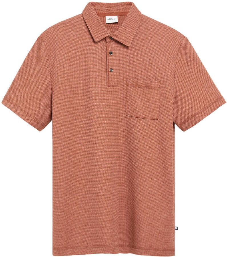 S.Oliver regular fit polo bruin