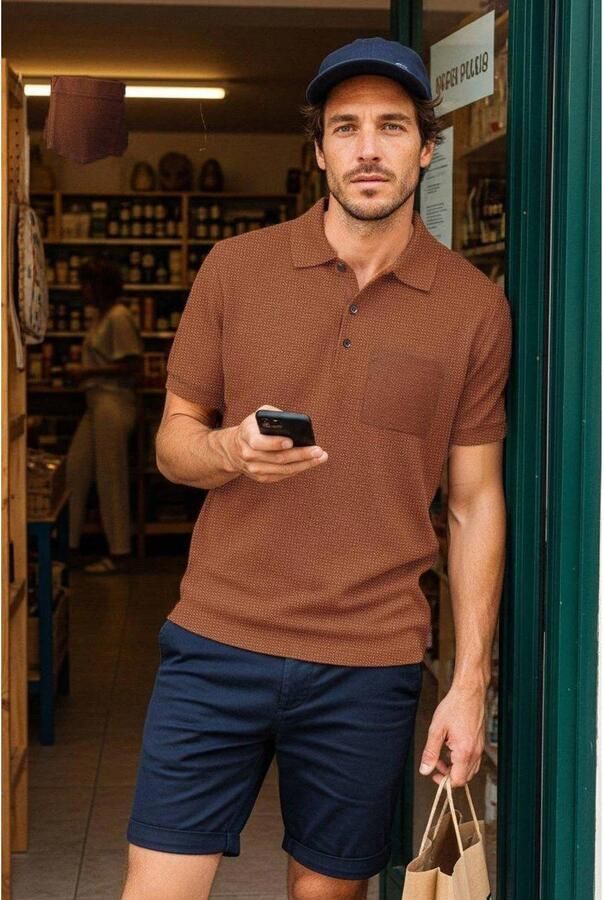 S.Oliver regular fit polo bruin - Foto 2