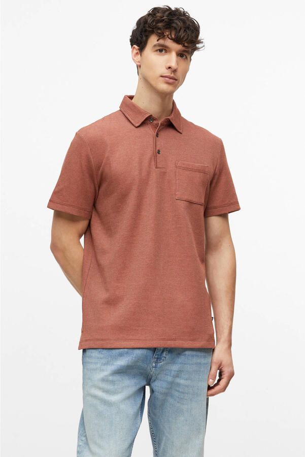 S.Oliver regular fit polo bruin