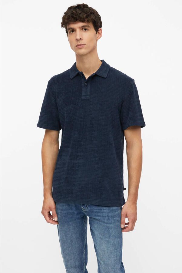 S.Oliver regular fit polo donkerblauw